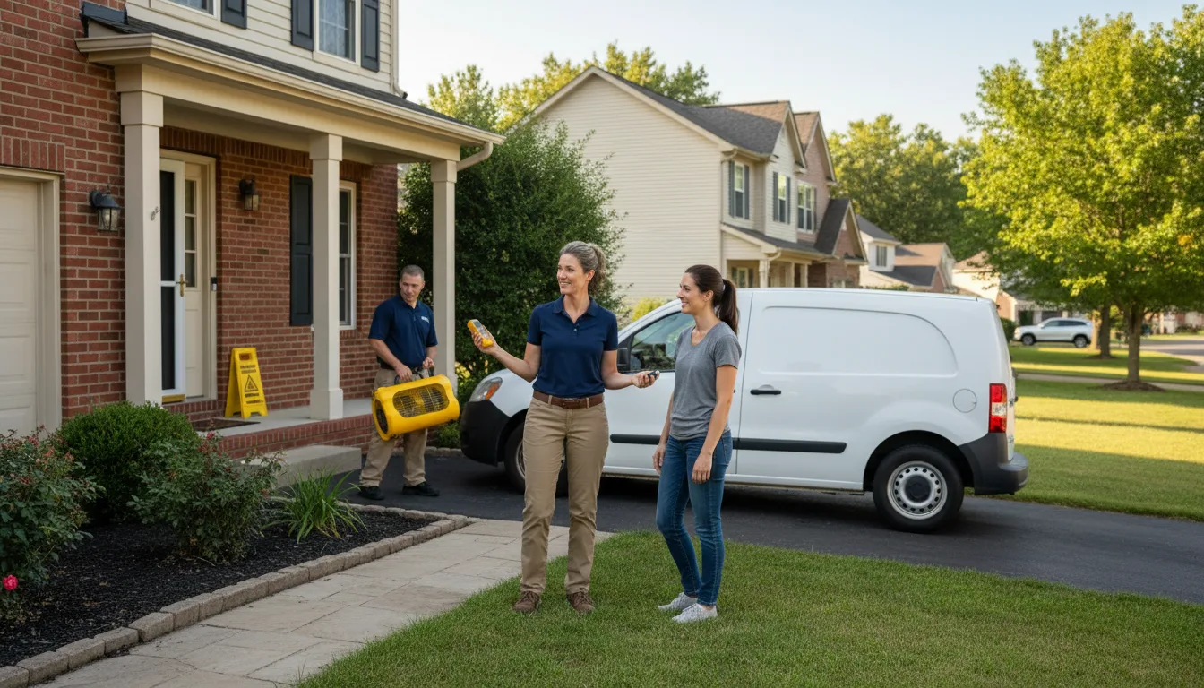 Residential water damage restoration in Lula, MS